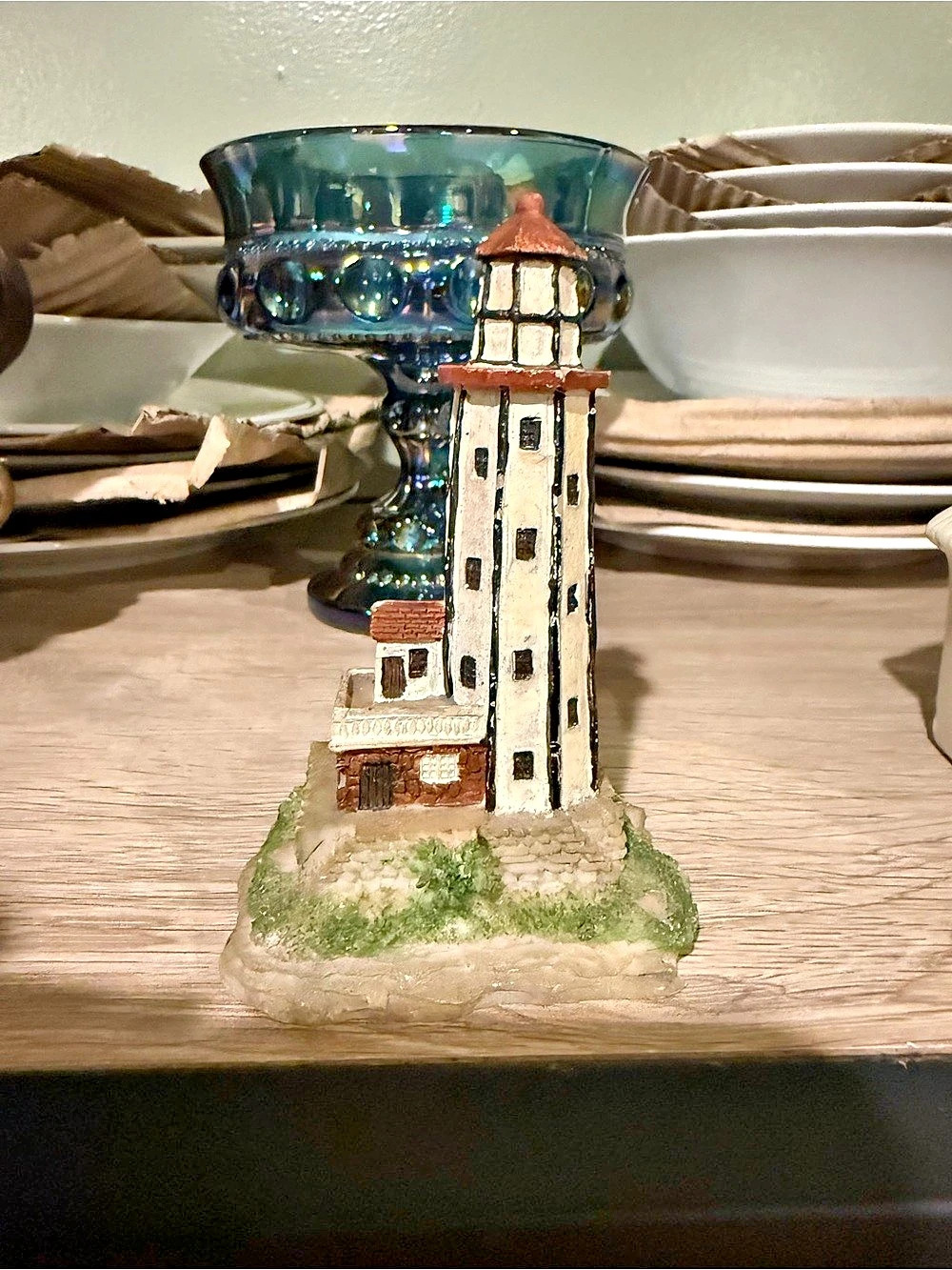Lighthouse Decor in White & Brown